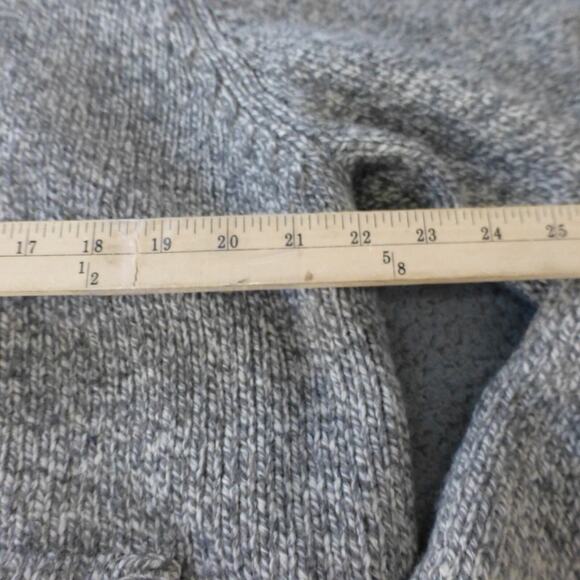 LL Bean Sweater Mens Large Full Zip Lambswool Heavy Knit Grandpa Lined Pockets - Picture 6 of 7